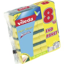 Vileda Sünger 8li Düz 4'li Avantaj Paketi