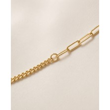 Sarezza Gold 14 Ayar Altın Ataç ve Gurmet Model Zincir Kolye