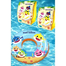 Ravéon Kolluk & Simit Baby Shark Can Simidi ve Şişme Kolluk ile Su Eğlencesi