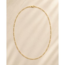 Sarezza Gold 14 Ayar Altın Ince Light Figaro Model Zincir Kolye 50 cm