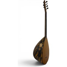 Bade Müzik Profesyonel Kısa Sap Bağlama Yapay Abanoz Zebrano Klavyeli Mihraplı Kaliteli
