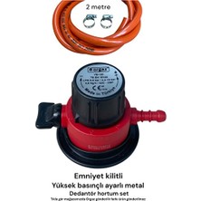 Ravéon Regülatör Yüksek Basınçlı Sanayi Ocakları Için Ayarlı Dedantör ve Hortum Seti