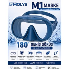 Ravéon Dalış Maskesi M1 Mavi , Anti Fog ve Konforlu Tasarım