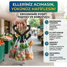 Ravéon Pazar Arabası & Çantası Ergonomik Poşet Taşıyıcı, Rahat ve Sağlam Tasarım