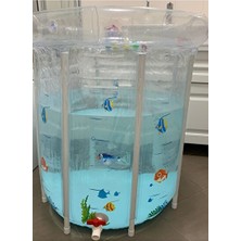 Ravéon Şişme Havuz & Aksesuarı Yeşil Renkli Bebek Aktivite Havuzu ve Simitli Set