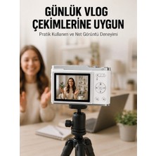 Azrlya Beyaz 4K Dijital Kamera 2.4 Inç Hd Ekran ve LED Flaşlı - Lisinya