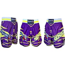 Empressco KB246 Kick Boks Şortu Kick Boxing Antrenman Şortu Dijital Baskılı Neon Şort