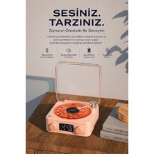 Ravéon Nostaljik Radyo Retro Mini Pikap ve Bluetooth Hoparlör, Radyo ve LED Işıklı Taşınabilir Müz