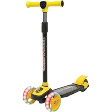 Empressco Cool Wheels Twist LED Işıklı 3 Tekerlekli Yükseklik Ayarlı Sarı Scooter