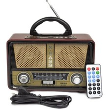 Ravéon Nostaljik Radyo Vintage Ahşap Radyo ve Mp3 Çalar, Bluetooth ve Fm Özellikli