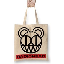 Ravéon Omuz Çantası Uzun Saplı Radiohead Logo Bez Çanta, Şık ve Dayanıklı