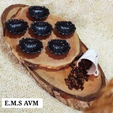 Empressco 6 Adet Siyah Istiridye Kahve Yanı Sunumluk Şekerlik Lokumluk Ikramlık Uzunluk: 7 cm En: 5 Cm.