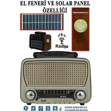 Ravéon Nostaljik Radyo Güneş Enerjili ve Çok Fonksiyonlu Müzik Çalar