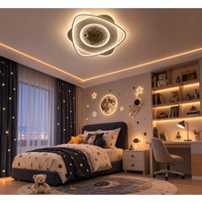 Dolunay Avize Moon Orbit LED Çocuk Odası Tavan Aydınlatma Avizesi