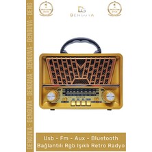 Ravéon Nostaljik Radyo Ahşap Tasarımlı Retro Bluetooth Radyo ve Mp3 Çalar