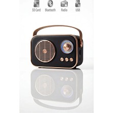 Ravéon Nostaljik Radyo Bluetooth ve USB Girişli Şık Retro Tasarım SD Kart Destekli