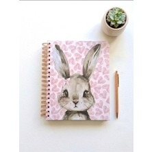 Giala Paperwork Gıala Rabbit A5 Spiralli Sert Kapak Çizgisiz Defter 100 Yaprak 90 gr Ivory