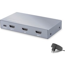 Skygo HDMI Splitter 8k 1 In 2 Out Gri HDX1431
