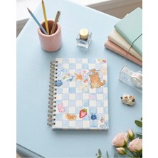Giala Paperwork Gıala Blue Kitty Dream A5 Spiralli Sert Kapak Çizgili Defter 100 Yaprak 90 gr Ivory