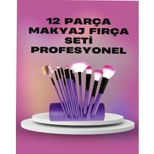 Astraltech 12 Parça Yumuşak Kıllı Makyaj Fırçası Seti Yüz ve Göz Makyajına Uygun Profesyonel Kullanım