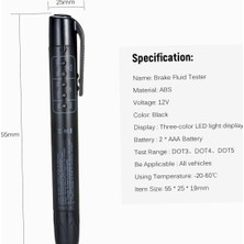 Astraltech Huiop Fren Hidroliği Sıvı Test Kalem Otomatik Fren Yağı Nem Analiz 5 LED Göstergeleri ile Dot3 Için