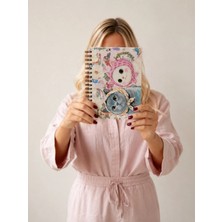 Giala Paperwork Gıala Celestial A5 Spiralli Sert Kapak Çizgili Defter 100 Yaprak 90 gr Ivory