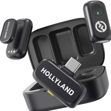 Astraltech Hollyland Lark A1 Mini Mikrofon, 15/16 ve Için, 48 Khz/24 Bit, 3 Seviyeli A