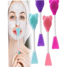 Astraltech Ti̇neke 3 In 1 Ayıcık Silikon Maske Sürme Peeling ve Temizleme Firçası Silikon Maske Spatulası