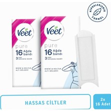 Astraltech Veet Pure Hipoalerjenik Bikini & Koltuk Altı Ağda Bandı, (2 x 16 Adet)