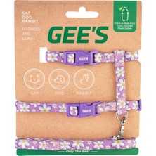 Gee's Geri Dönüştürülebilir Kumaş Premium Kedi Göğüs Tasması Daisy Dream