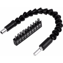 Raftan Topla Matkap Ucu - Bükülebilir Oynar  Vidalama Bits Uzatma Aparatı 30CM - Komple Set