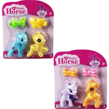 Azrlya L-34-10 - Pony 2 Li Figür Set Tokalı Kartela (Lisinya)