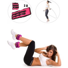 Empressco 2 kg x 2 Adet Pembe El Veya Ayak Bileği Ağırlığı + Atlama Ipi Hediyeli