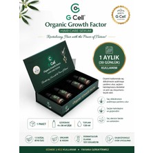 Gcell Organic Growth Factor Saç Güçlendirici Serum (4'lü Set) | Saç Dökülmesine Karşı Doğal Bakım | Saç Çıkarma Destek | 13 Bitkisel Özlü