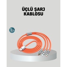 Azrlya Üçlü Şarj Kablosu – Yüksek Hızlı, Dayanıklı ve Uzun Ömürlü - Lisinya