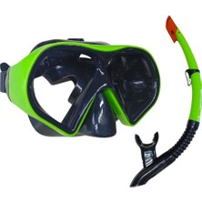 Azrlya Star Diving Dalış Maskesi ve Snorkel Yetişkin - 51713-YEŞİL (Lisinya)