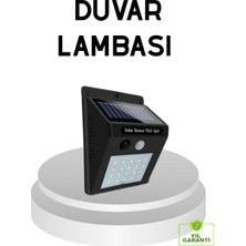 Azrlya 20 LED Güneş Paneli Aydınlatma – Fotoselli ve Hareket Algılamalı Dış Mekan Duvar Lambası - Lisinya