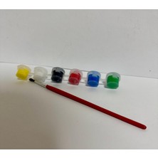 Azrlya Akrilik Boya  6 Lı 3 ml Fırça Hediyeli