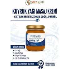 Şifakür Bitkisel Sağlık Ürünleri Kuyruk Yağı Masaj Kremi Kaz Yağı Alabalık Yağı Kolajenli Cilt Bakım Kremi 240 ml