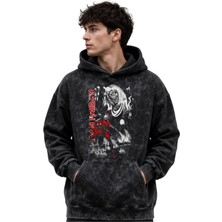 Sevbano Iron Maiden Rock Metal Müzik Grubu Baskılı Unisex Oversize Yıkamalı Premium Hoodie Sweatshirt