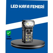 Astraltech Şarjlı LED Kafa Lambası Klipsli El Sensörlü Çok Fonksiyonlu