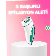 Astraltech 3 In 1 Epilatör Metal Başlıklı Ipx5 Su Geçirmez 90 Dakika Şarjlı Epilasyon Cihazı