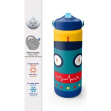 Coral High Renkli Desenli Katlanır Ağızlıklı Çelik Termos 650 ml