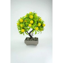 Royaleks Group Dekor Ağaç Limon Ağacı Saksılı Dekoratif Ağaç Biblo 24X13 cm