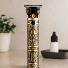 Aesco Komple Metal Saç Sakal Traş Makinesi USB Şarjlı T-Bıçak
