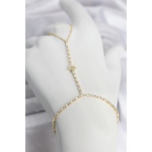 Eco Lounge Gold Renk Pirinç Zirkon Taşlı Yıldız Model Şahmeran