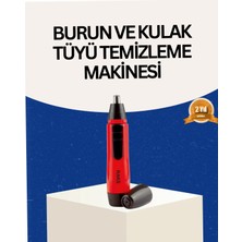 Astraltech Raks Kırmızı Tüy Temizleme Cihazı Kulak Burun Pilli Ergonomik