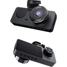Astraltech Yol Kayıt Araç Kamerası Dvr 3 Kameralı 2.0ın Ekranlı Ön Iç Arka