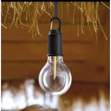 Eco Lounge Taşınabilir Şarjlı LED Ampül Outdoor Kamp Bahçe Lambası 10W Askılı Kırılmaz LED Işık