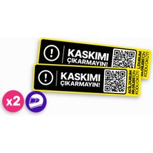 MEO Teknoloji 2'li Paket Qr Kodlu Kask Acil Durum Bilgileri Etiketi